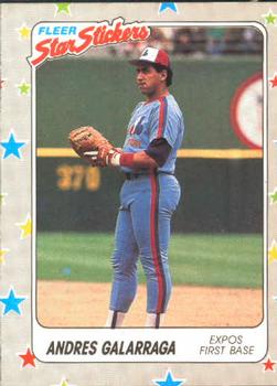 1988 Fleer Sticker Baseball Cards        096      Andres Galarraga
